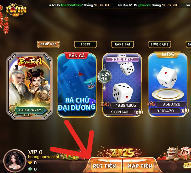 Hướng Dẫn Rút Tiền iWin – Quy Trình Nhanh Chóng, An Toàn 7 Bước 2: Truy Cập Mục "Rút Tiền"