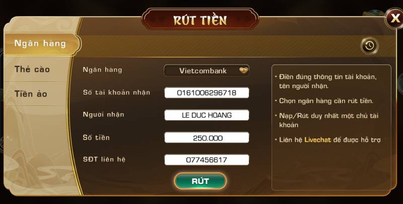 Hướng Dẫn Rút Tiền iWin – Quy Trình Nhanh Chóng, An Toàn 8 Bước 3: Chọn Cách Rút Tiền Thuận Tiện Nhất